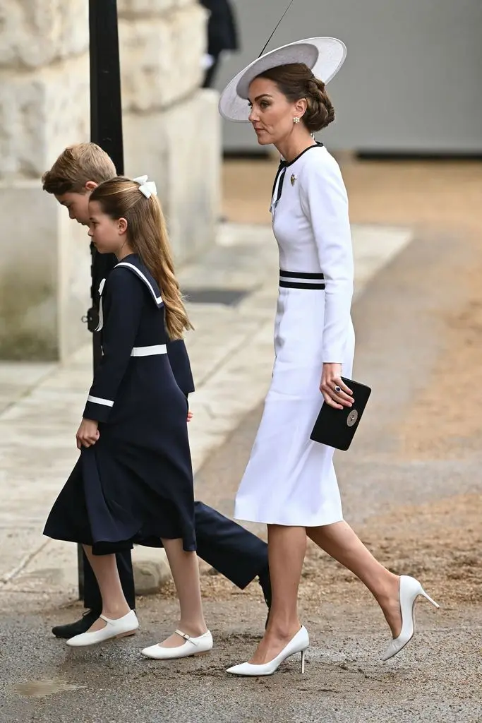 Kate attends Trooping the Colour 2024 with Prince George and Princess Charlotte