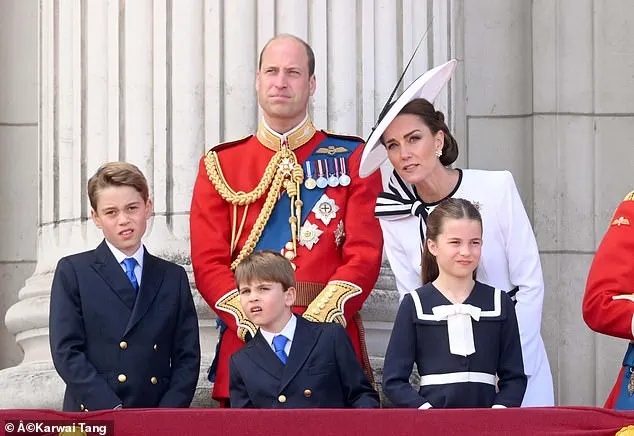 Prince William and Kate attend Trooping the Colour at Buckingham Palace in London today