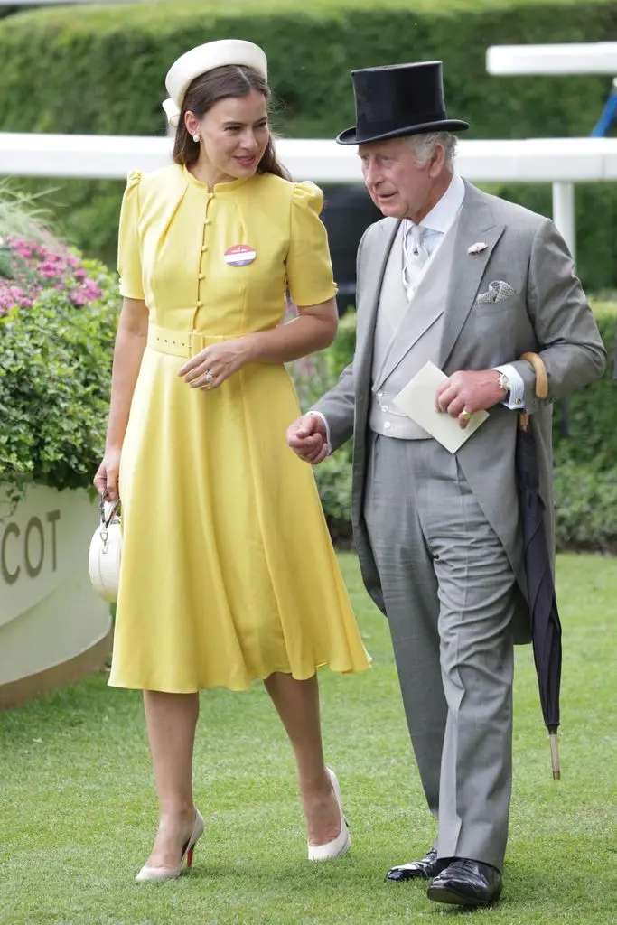 Lady Sophie Winkleman and King Charles III go morning five of Royal Ascot 2023 at Ascot Racecourse on June 24, 2023 in Ascot, England