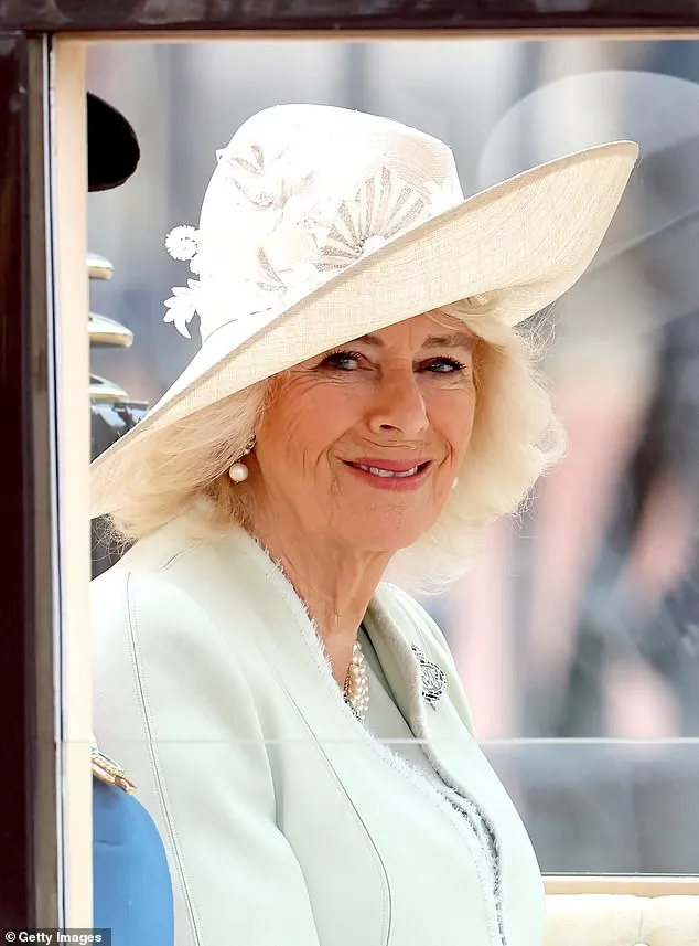 Even Queen Camilla rewore ¿ while her Philip Treacy hat is new, her mint green silk crepe coat and dress, by couturier Anna Valentine, is the same look she wore to Ascot last year