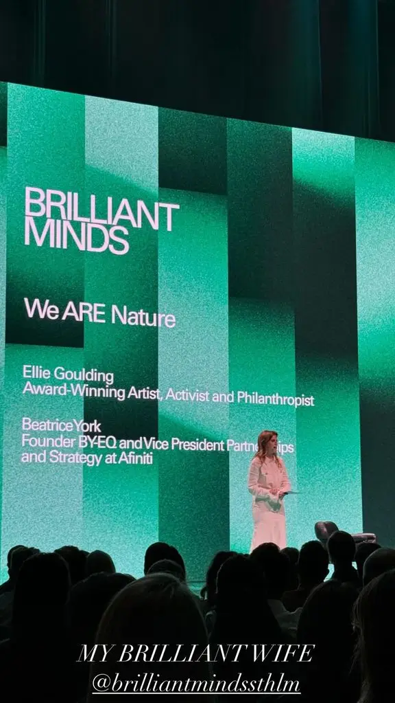 Princess Beatrice spoke on stage at the Brilliant Minds 2024 event in Stockholm, wearing an all- white outfit