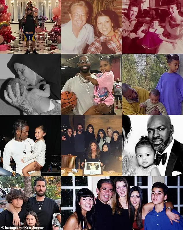 On Sunday, Kris Jenner also paid a Father's Day tribute on her main Instagram, and included a photo of Kanye in a collage of images