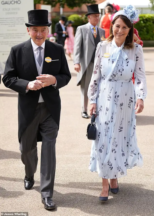 Carole and Michael Middleton were all smiles as they attended the prestigious event this year - in their first public appearance since their daughter's health scare