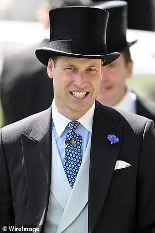 In his father's absence, the heir to the throne led royals in the carriage procession