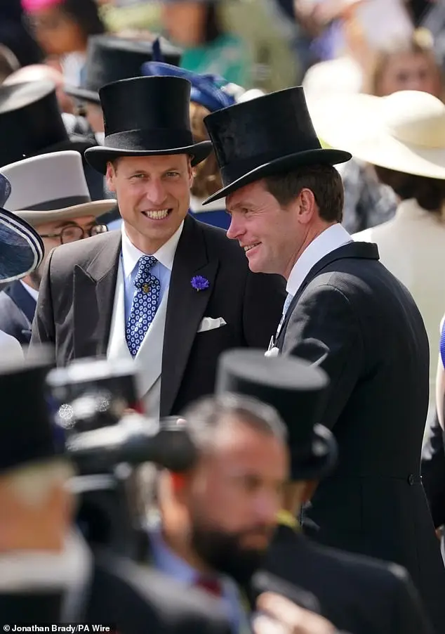 The Prince looked in good spirits as he mingled with his fellow royals on Wednesday