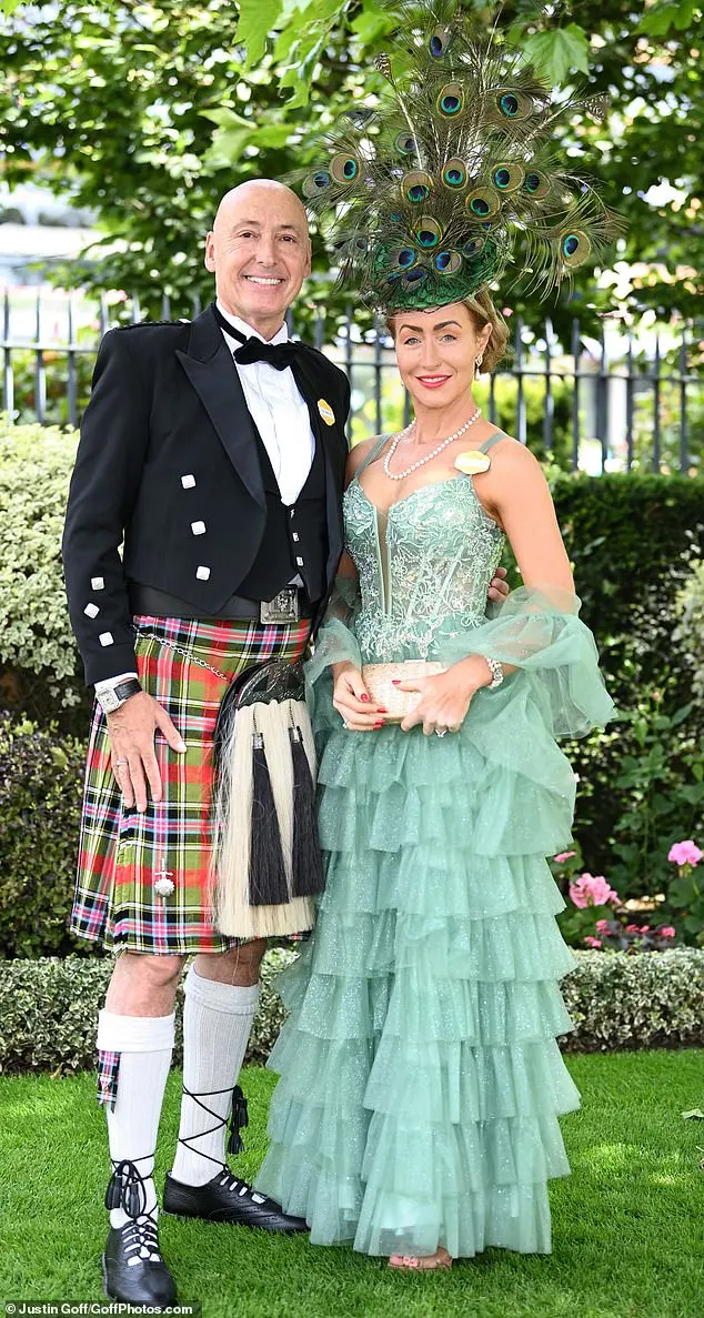 Male attendees also pulled out all the sartorial stops for the annual horse racing event in Berkshire and dressed to the nines