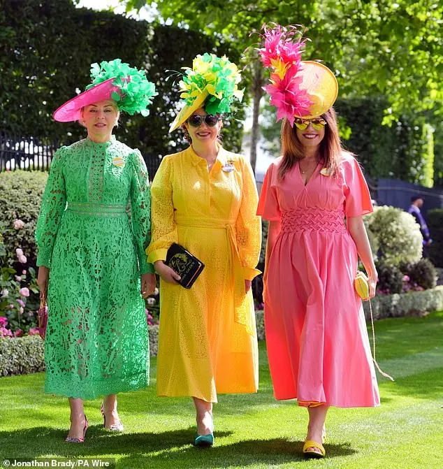 The sun was shining as racegoers arrived at the second day of Royal Ascot in their bright and bold attire