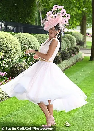 The racegoer showcased her elegant dress