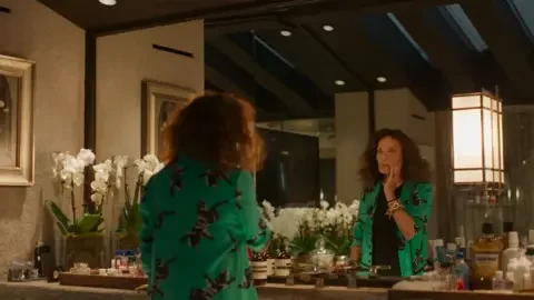 Disney Diane von Furstenberg looking in a mirror