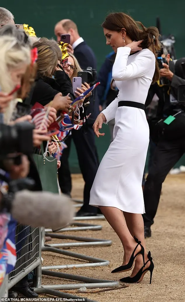 At first glance it appeared to be a new piece in her closet, but it turns out the outfit was actually an upcycled version of the ensemble that the royal wore last year on the eve of King Charles' Coronation