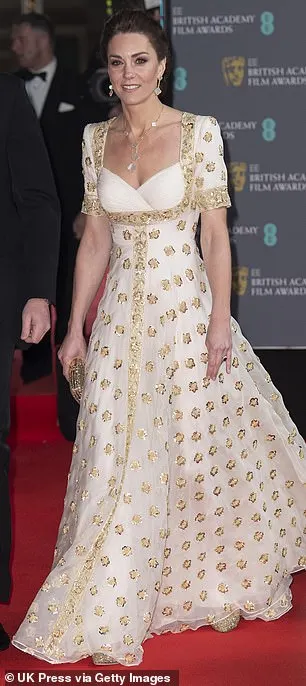 For the Bafta Awards eight years later, she paired the same dress with Van Cleef and Arpels jewels