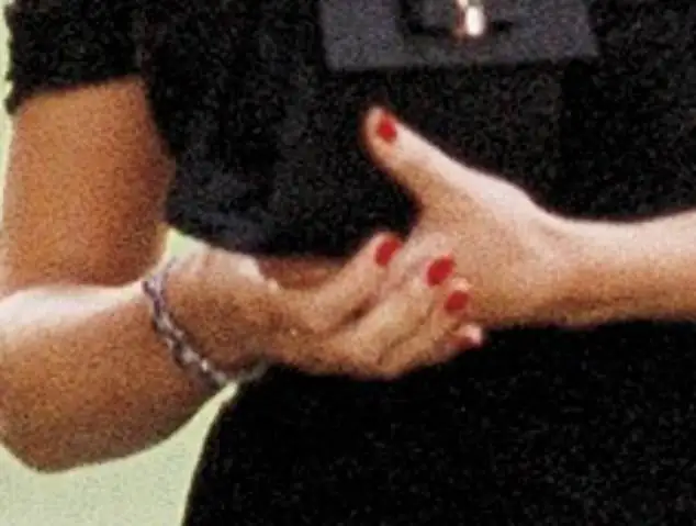 Diana even wore red nail varnish which was something she hadn't done before