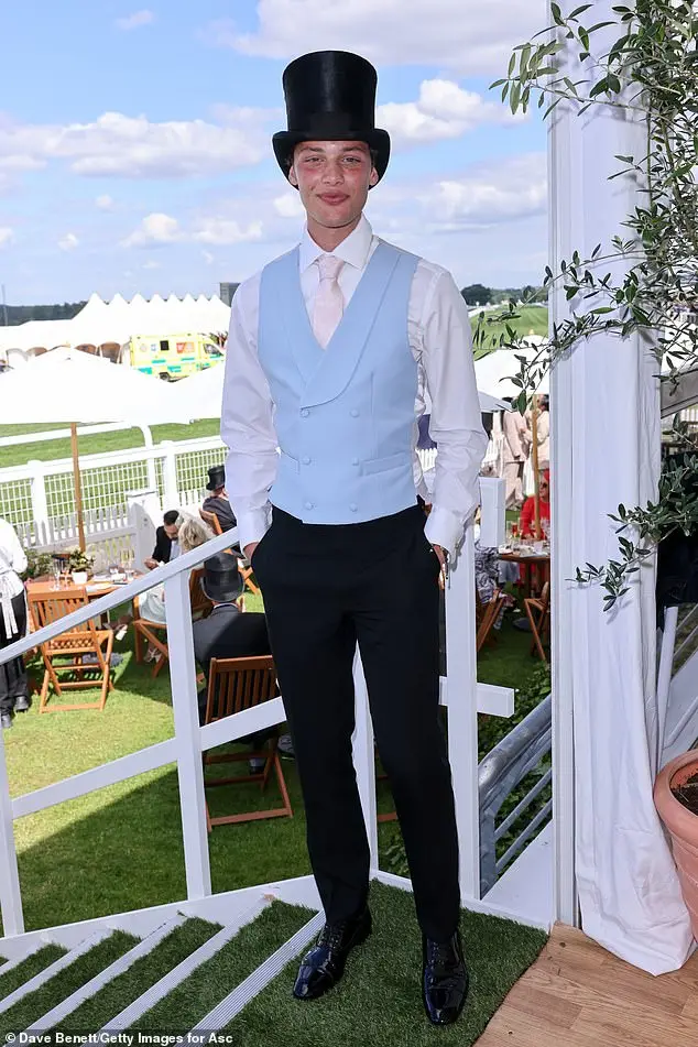 Bobby Brazier looked dapper in a light blue waistcoat, a white shirt and black trousers