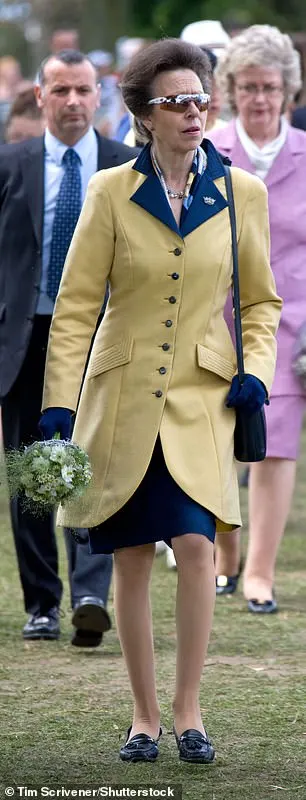 Princess Anne wore her yellow and navy coat to The  Royal Norfolk Show in 2011