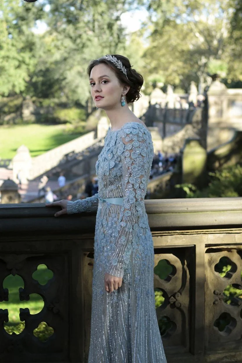 Leighton Meester as Blair Waldorf in Gossip Girl.