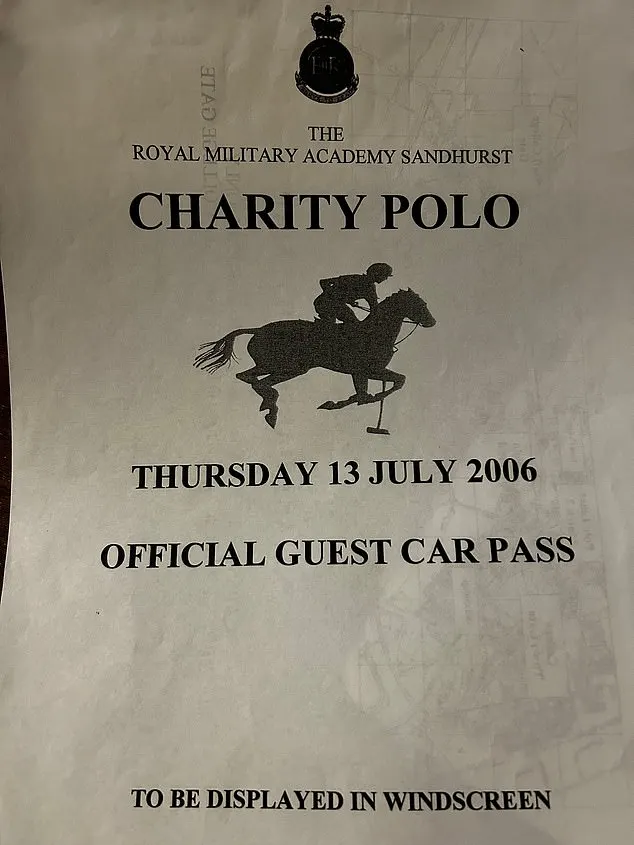 Pat received an invitation in the post from Prince William, who was doing his training at the Royal Military Academy in Sandhurst