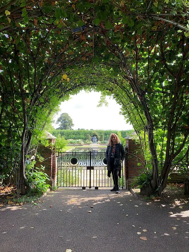 Pat at Kensington Palace's Sunken Garden, where a statue of Princess Diana was unveiled by Prince William and Harry in 2021