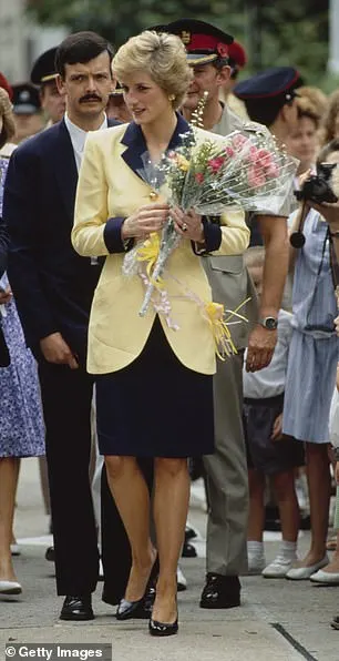 Diana during a visit to Tamar, a British Forces shore base in Hong Kong