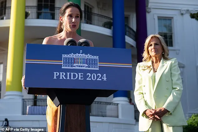 Social media trolled Ashley Biden for being a chip off the old block of her father Joe during a speech at the White House Pride Month celebration Wednesday