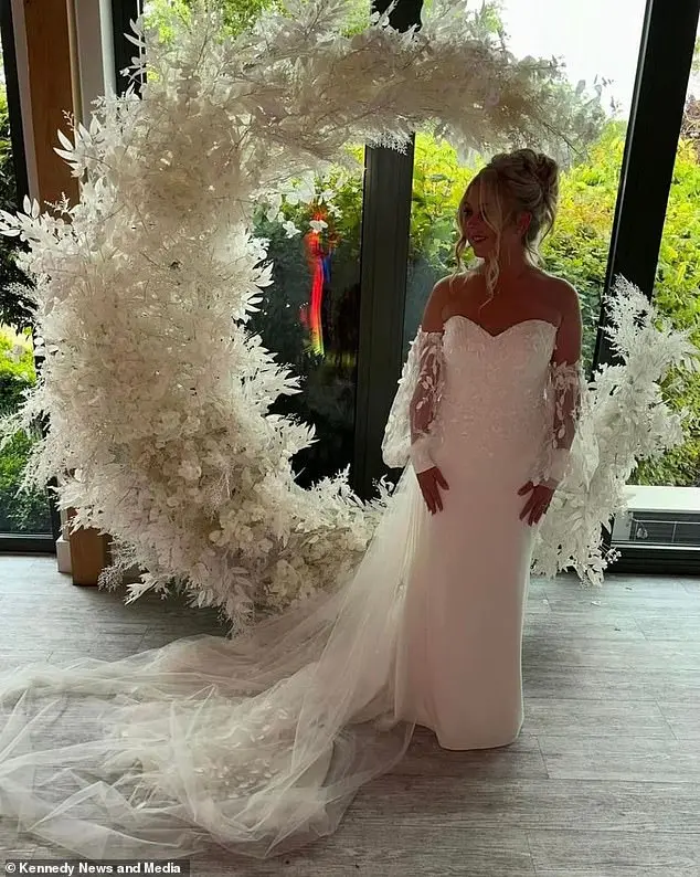 The bride revealed that she believed her dress, which was slightly different to her bridesmaids, still made her 'stand out' and she felt 'confident in herself' regardless