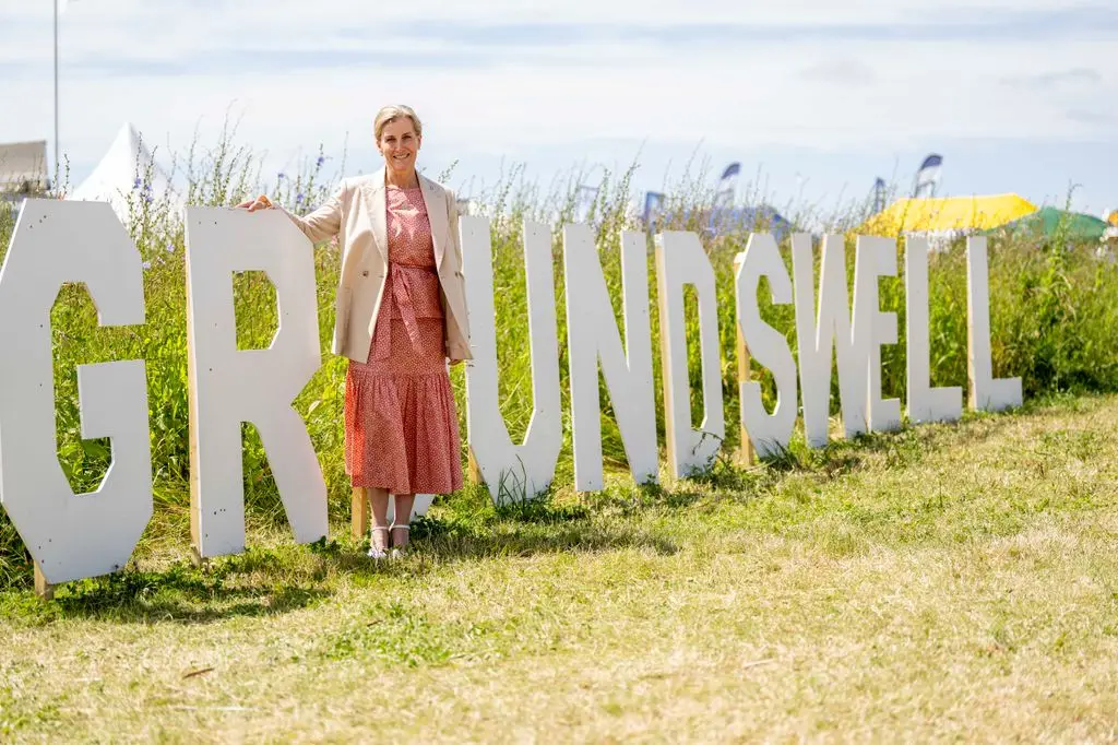 Sophie, Duchess of Edinburgh in her capacity as Honorary President of LEAF (Linking Environment and Farming) visits the Groundswell Agricultural Festival Show at Lannock Manor Farm