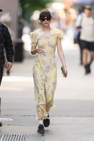 Dakota Johnson wearing a Dôen dress