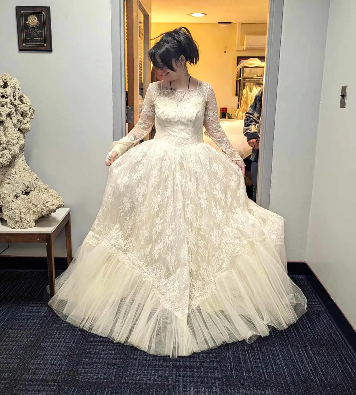 Wedding dress librarian ( Photo by Adele Puccio )