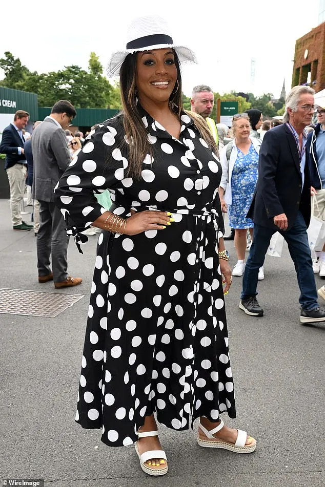 Alison Hammond looked effortlessly stylish in polka dots on Monday as she attended the star-studded day one of Wimbledon