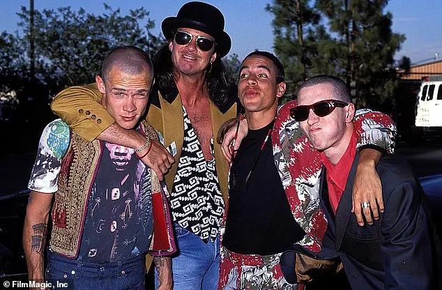 Pictured L-R Flea, Chad Smith, Anthony Kiedis and John Frusciante in 1990