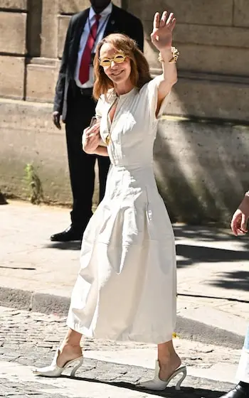 Actress Philippine Leroy-Beaulieu pictured during Paris Fashion Week in June