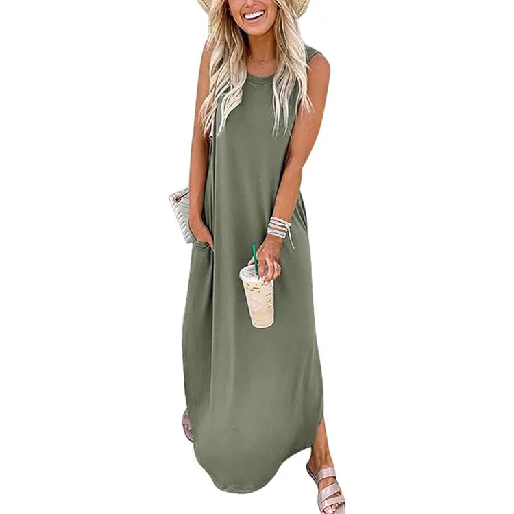 sleeveless maxi dress