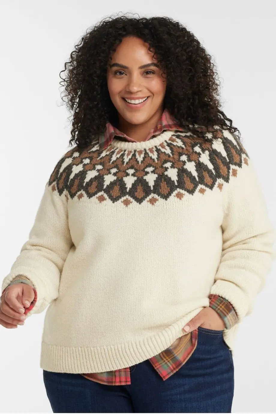 Women's Bean's Classic Ragg Wool Sweater, Crewneck Fair Isle