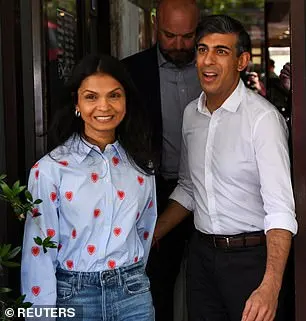 Appearing alongside her husband in May, Ms Murty sported an embroidered relaxed shirt from Boden, currently costing £34 but originally priced at £85, that she first wore in May 2023 when hosting a Coronation Big Lunch outside Downing Street