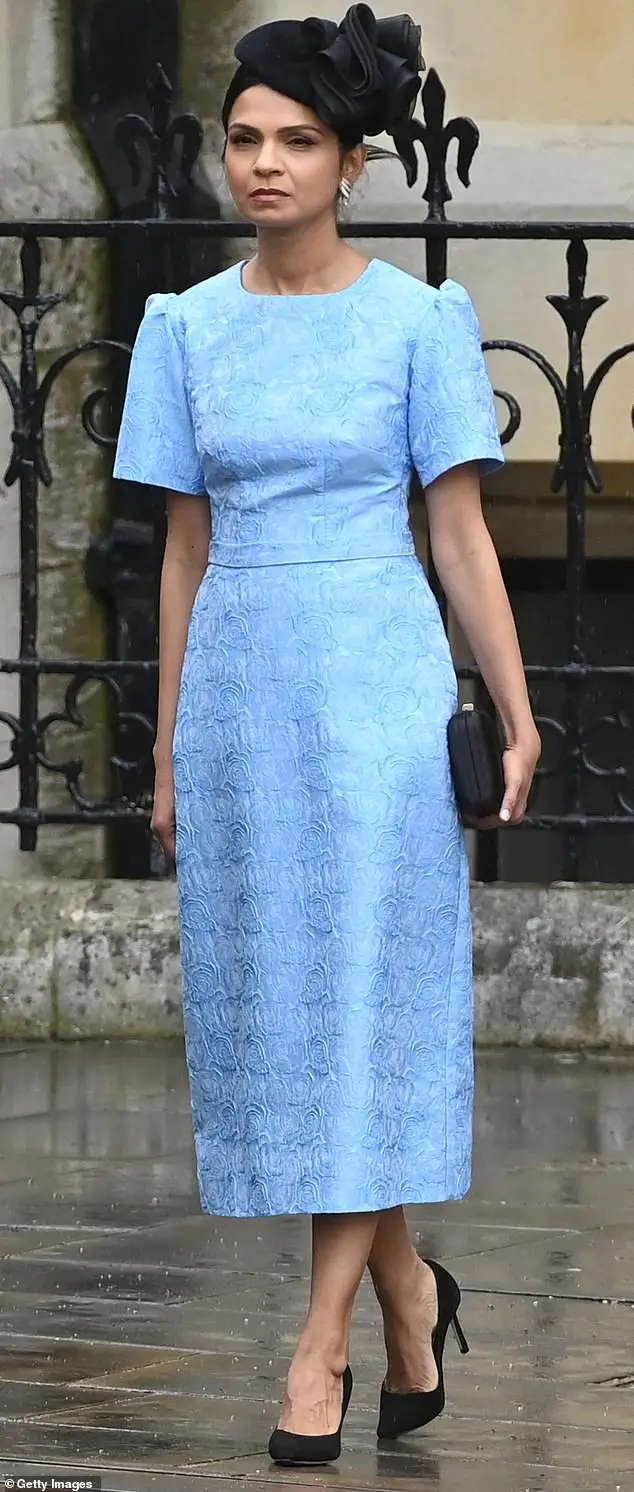 Akshata is known for her love of designer clothing (pictured at the King's Coronation) however in recent years she has toned down the price tags in her wardrobe