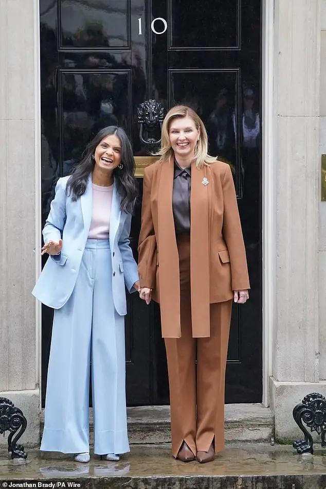 Public sphere:Akshata Murty has never shied away from a photo op during her time in Number 10 and portrayed a powerful image of solidarity with Olena Zelenska during her visit in February