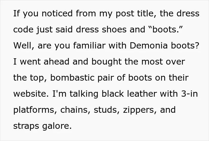 Teacher Banned From Wearing Sneakers Due To Dress Code, Responds With Goth Platform Boots