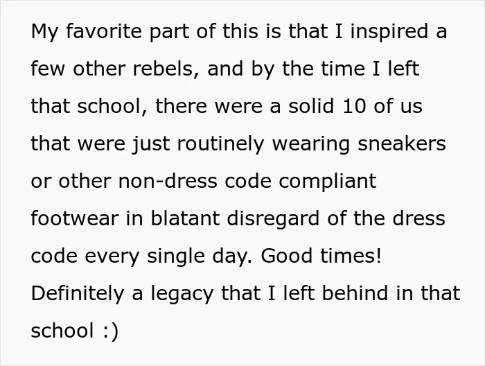 Teacher Banned From Wearing Sneakers Due To Dress Code, Responds With Goth Platform Boots