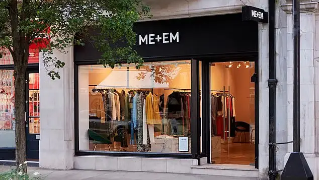 Pictured: ME+EM's shop front in Marylebone. The brand has now opened stores on Madison Avenue in New York and the Hamptons