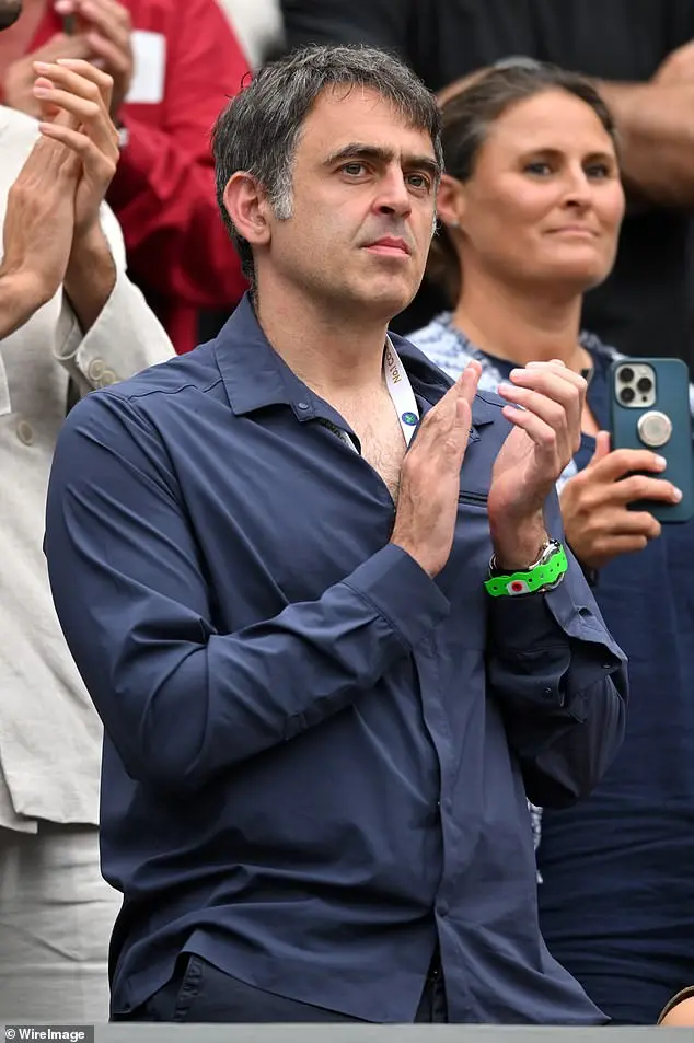 Ronnie O'Sullivan attended day two of the Wimbledon Tennis Championships in a loose-fitted shirt