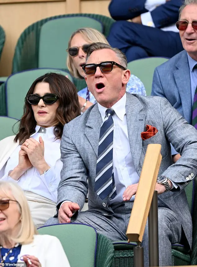 A host of Hollywood stars headed to SW19 for final day of the Wimbledon 2023 Championship  dressed in smart attire (Daniel Craig and Rachel Weisz pictured)