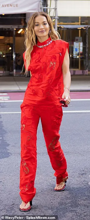 On Monday, Rita modelled a printed red co-ord