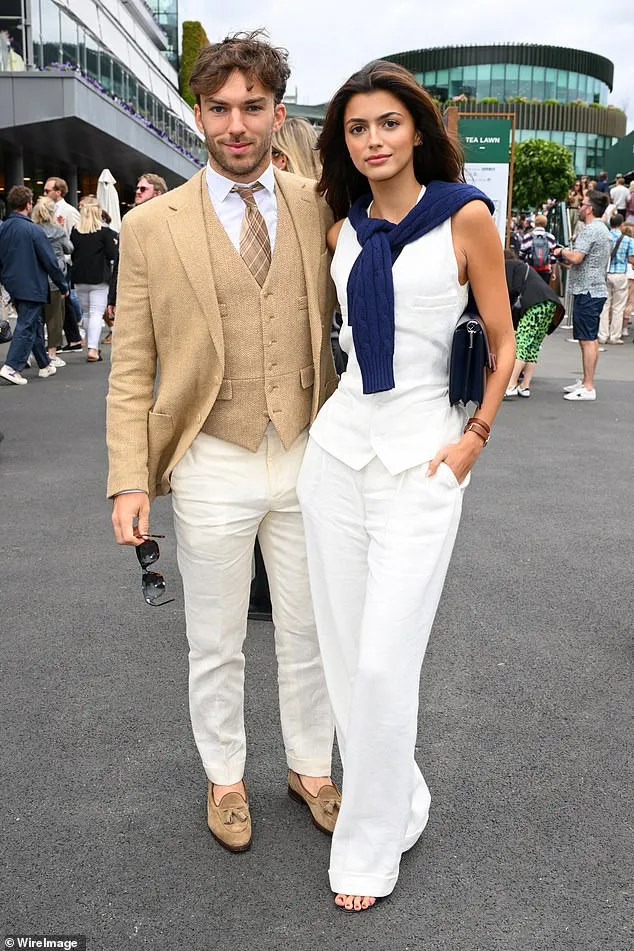 F1 star Pierre Gasly arrived with girlfriend Francisca Gomes after a big weekend at Silverstone