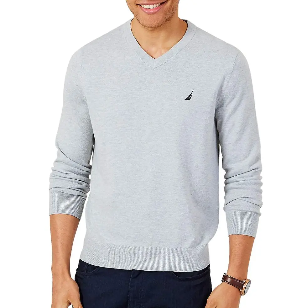 Classic Fit Soft Lightweight Jersey V-Neck Sweater