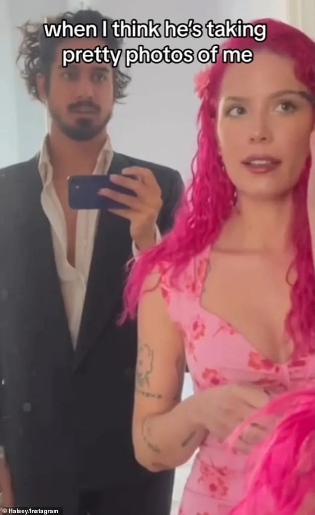 In a recent TikTok clip, Jogia could be seen filming the pair in the reflection of a mirror as she touched up her makeup. She added the text, 'When I think he's taking pretty photos of me'