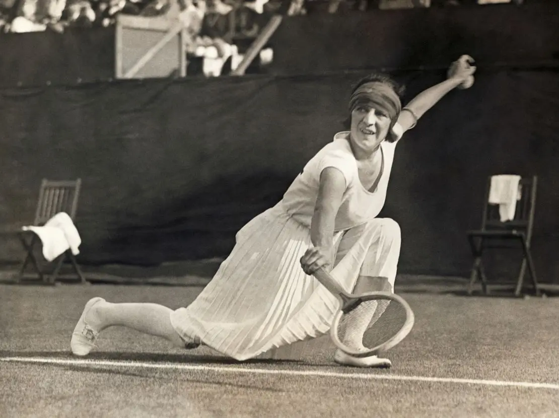 Suzanne Lenglen became a top-ranking player and a fashion darling for her shorter hems and headscarves, both of which allowed her more mobility on the court.