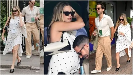 Margot Robbie's most recent look, which shows her baby knock in a trendy polka dot outfit, has everyone buzzing. ( Instagram )