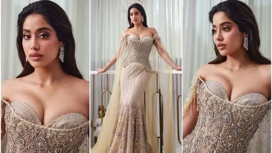 Janhvi Kapoor's stunning bejewelled corset look at the Ambani wedding ( Instagram ) redefines traditional Indian fashion.