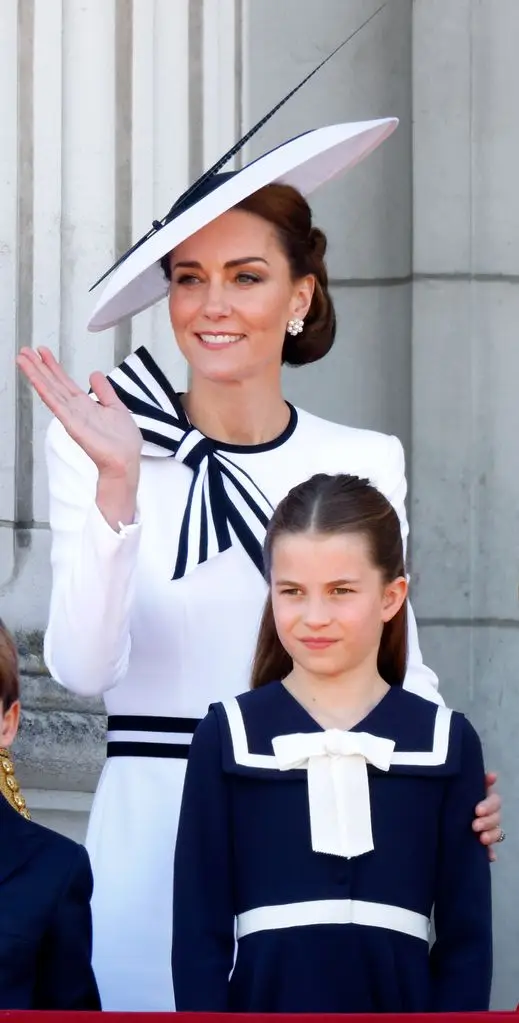 At Trooping the Colour 2024, Kate Middleton and Princess Charlotte attend.