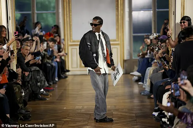 It was on a promo for A$AP's (born Rakim Athelaston Mayers) debut collection 'American Sabotage' during his AWGE SS/25 presentation at Paris Fashion Week on June 21