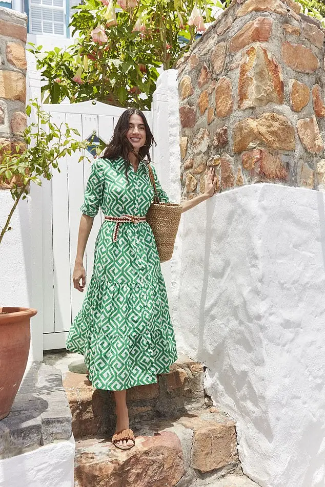 Opt for something graphic like Boden’s Flo cotton midi shirt dress in a green and white maze print (£135, boden.co.uk)